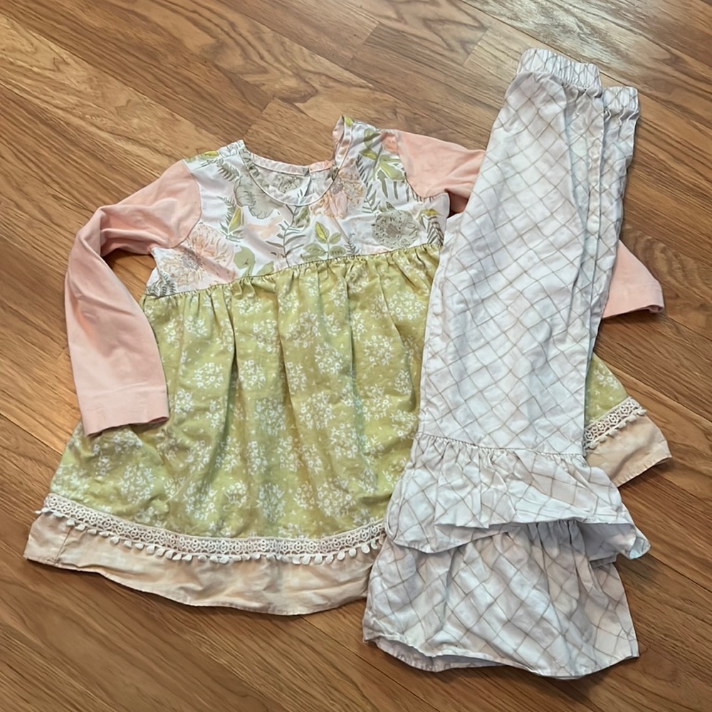 Ricrac & Ruffles 3T set